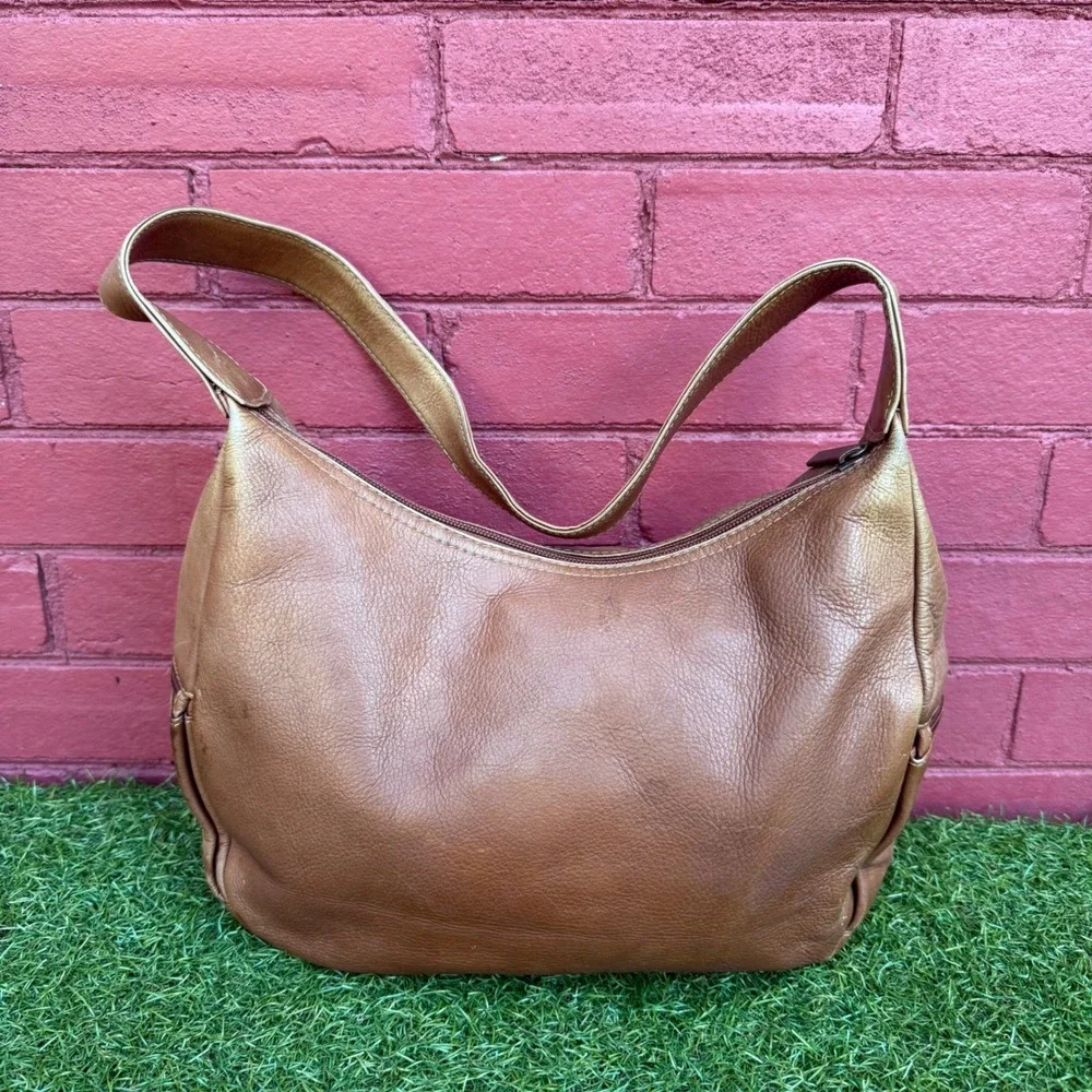 Vintage Y2K Wilsons Leather‎ Hobo Purse Shoulder Bag Women Boho Preppy Brown
